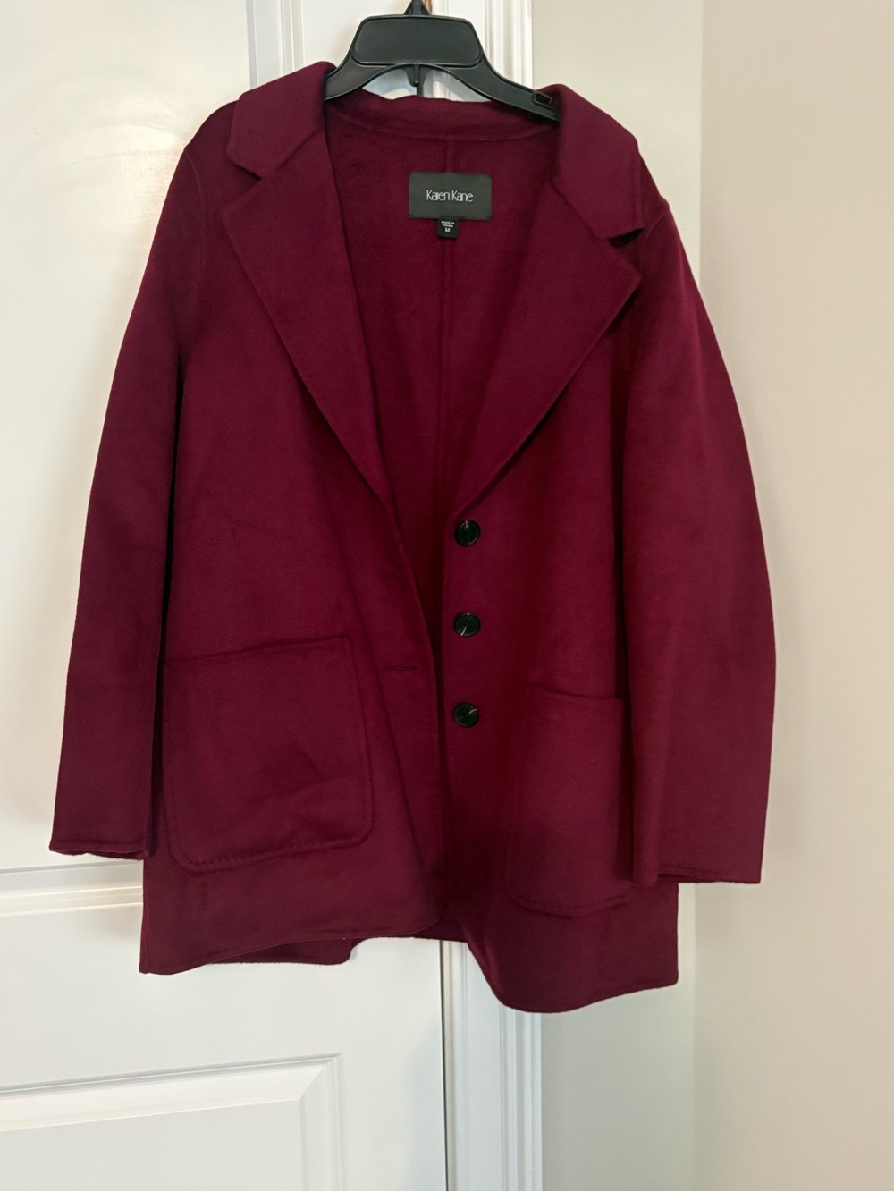 NWT Karen Kane Oversized Brushed Blazer- Eggplant- M